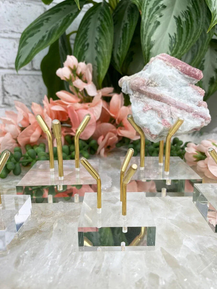 Clear-Acrylic-Gold-Metal-Stand-for-sale