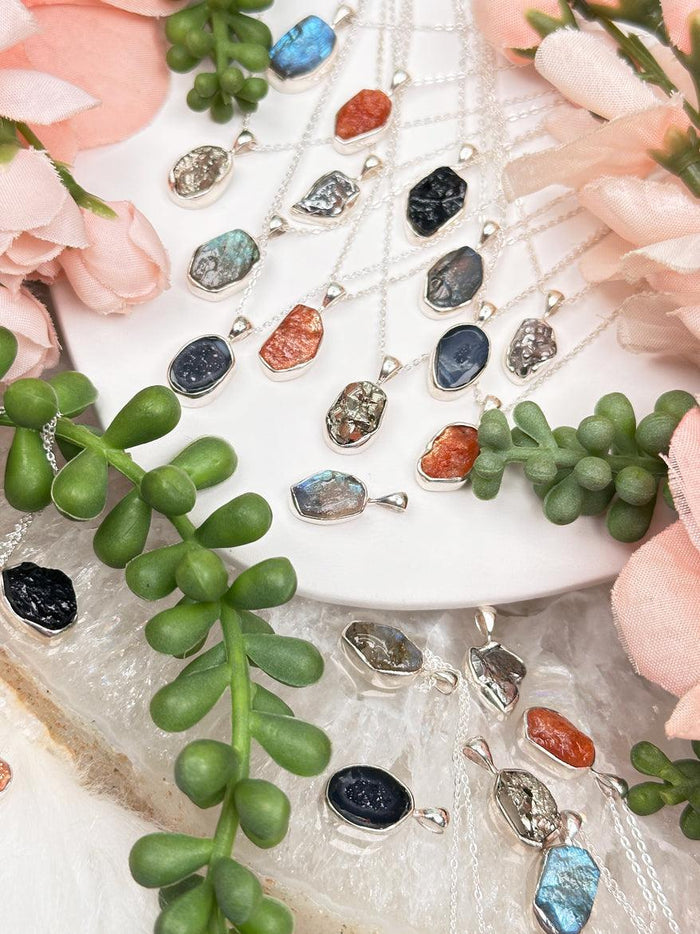pendant-stone-necklaces-silver