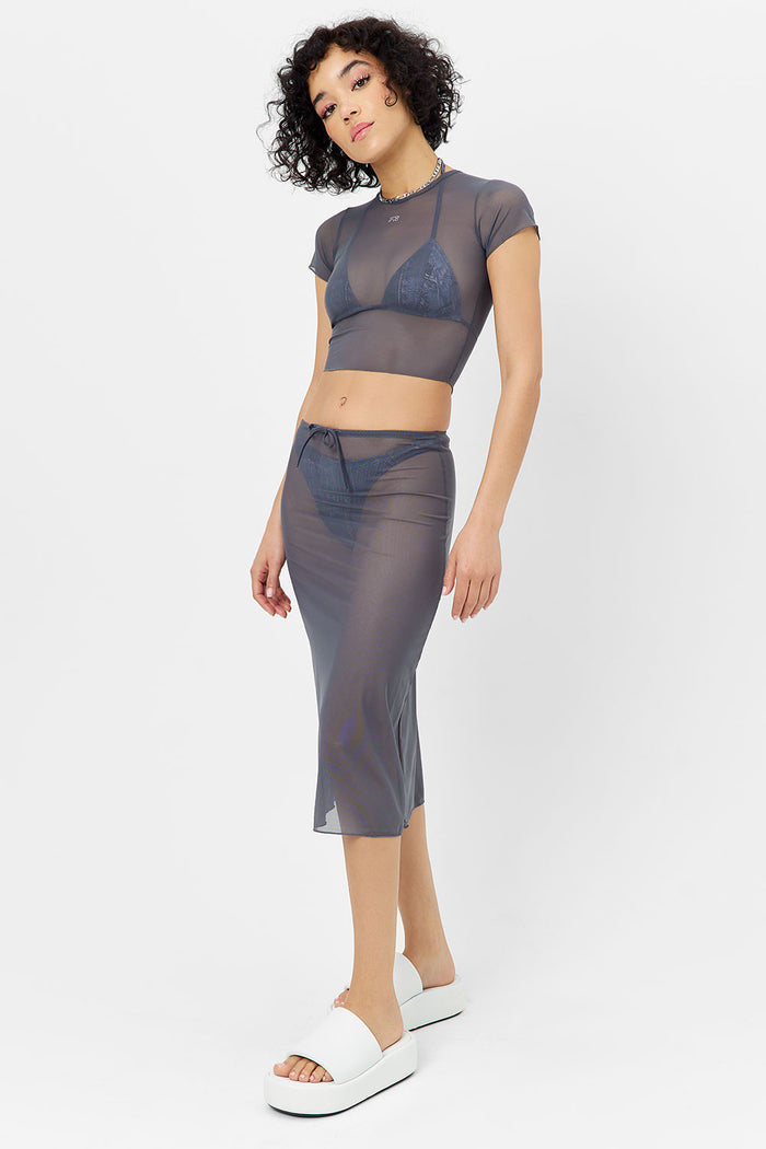 Adriana Mesh Midi Skirt Galaxy