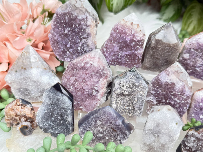 Amethyst & Agate Cluster Points