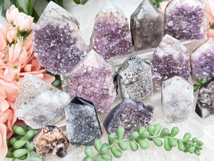 Amethyst & Agate Cluster Points