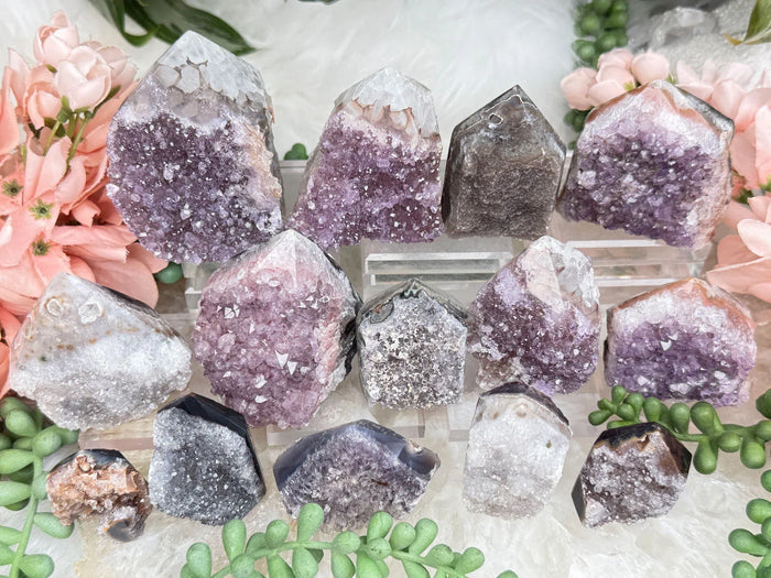 Amethyst & Agate Cluster Points