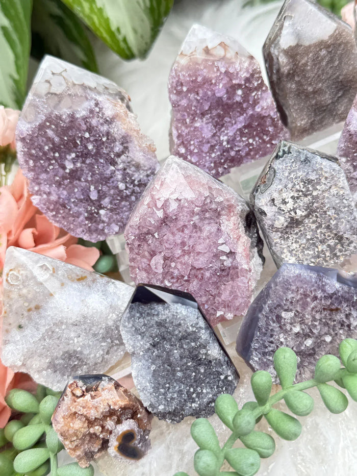 Amethyst & Agate Cluster Points