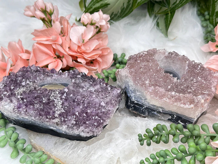 Amethyst Candle Holders