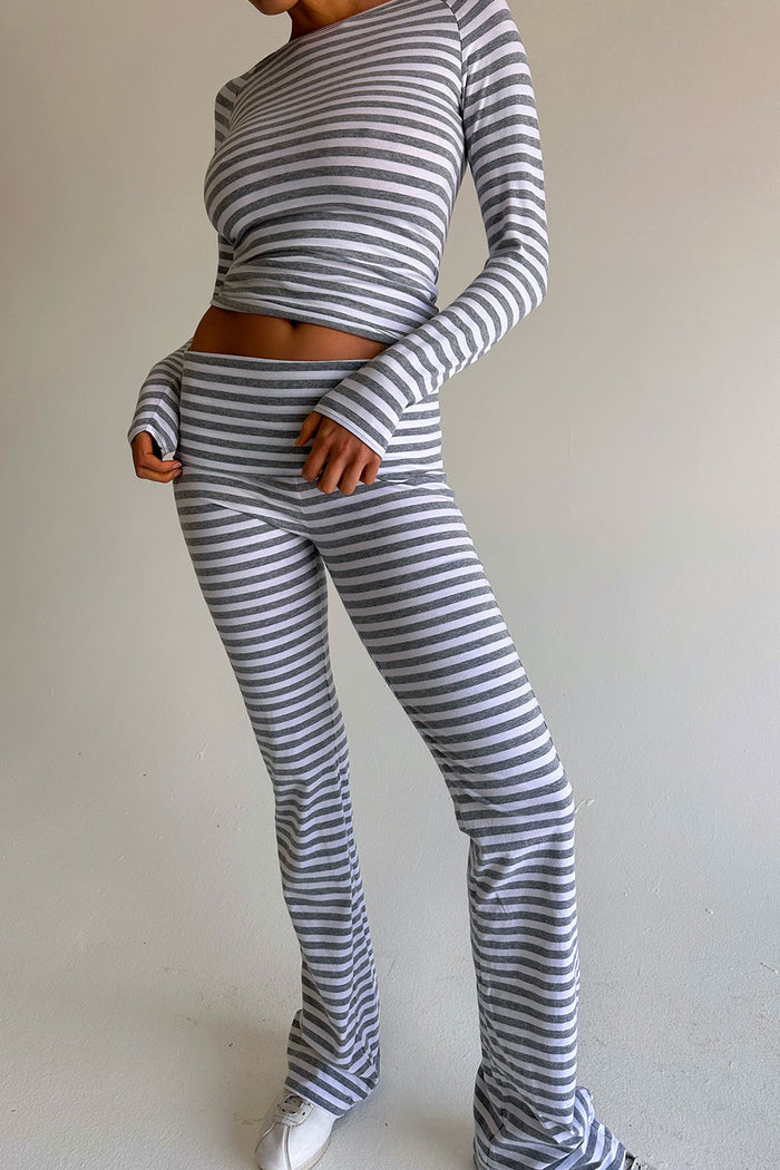 Avenue cotton long sleeve shirt hazy stripe