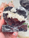Black Chalcedony Hearts