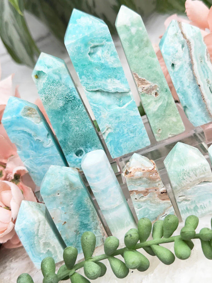 Blue Aragonite Points