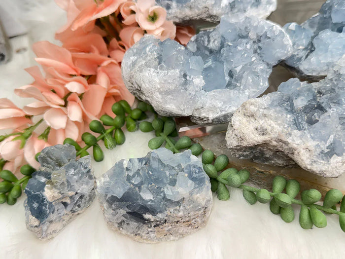 Blue Celestite Crystals
