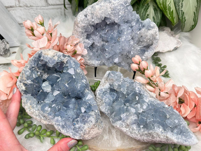 Blue Celestite Geodes