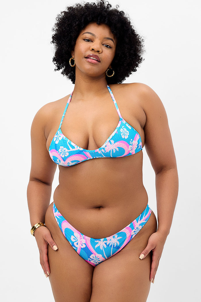 Boardwalk Mesh String Bikini Top Tropic Love