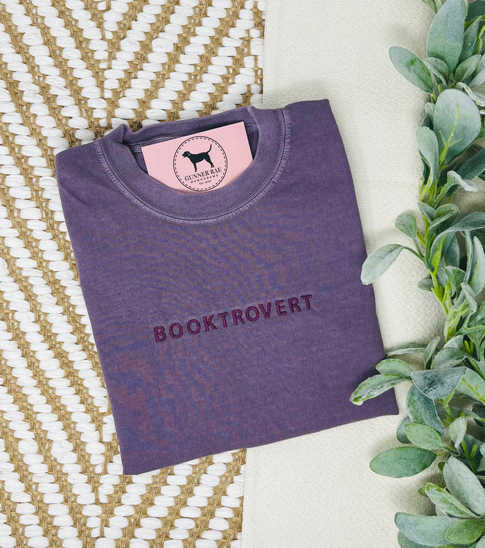 BOOKTROVERT Custom Embroidered T-shirt or Sweatshirt