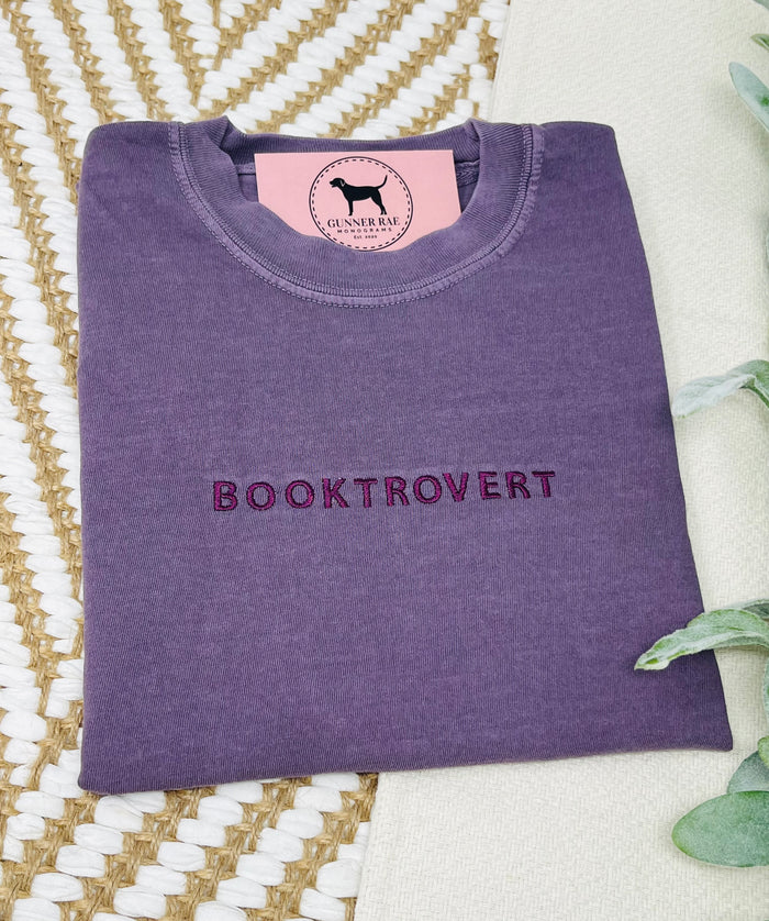 BOOKTROVERT Custom Embroidered T-shirt or Sweatshirt