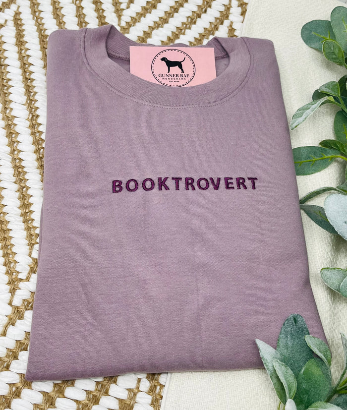 BOOKTROVERT Custom Embroidered T-shirt or Sweatshirt