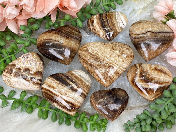 brown-rootbeer-calcite-hearts