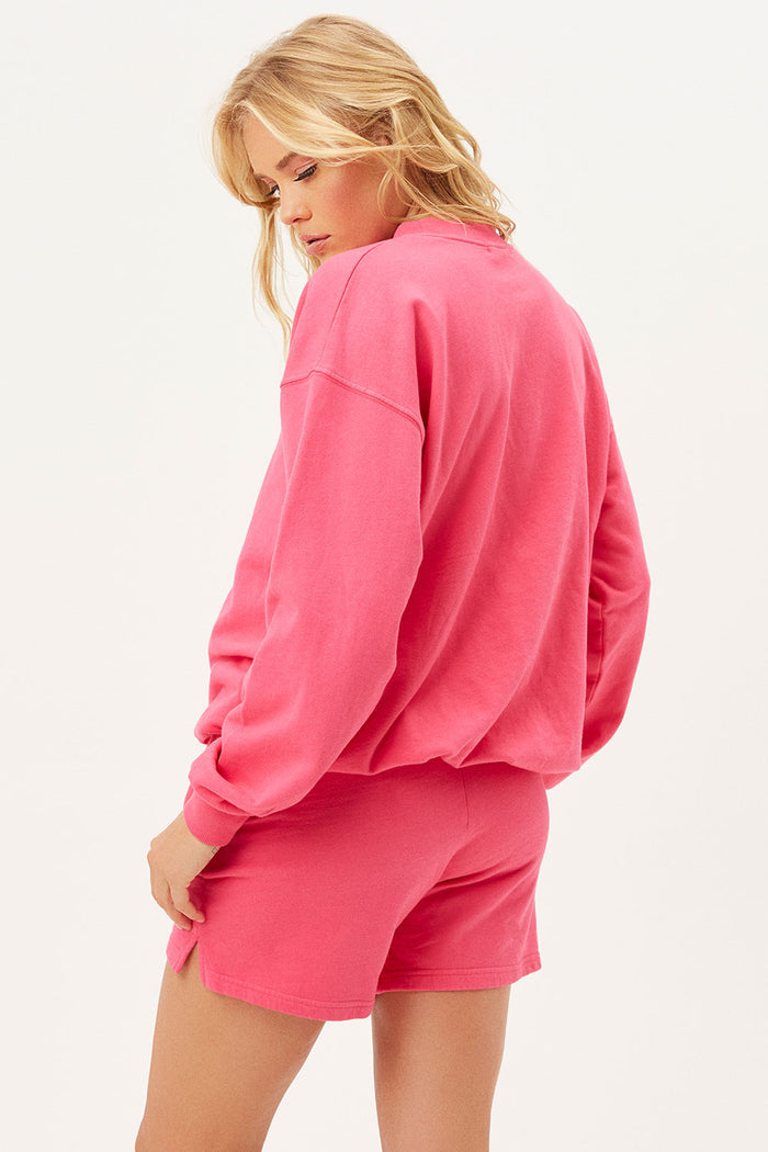 Burl Rosewood Pink High Waist Elastic Band Sweatshort