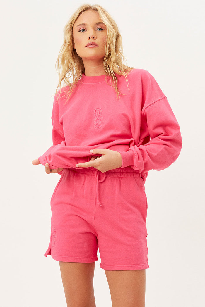 Burl Rosewood Pink High Waist Elastic Band Sweatshort