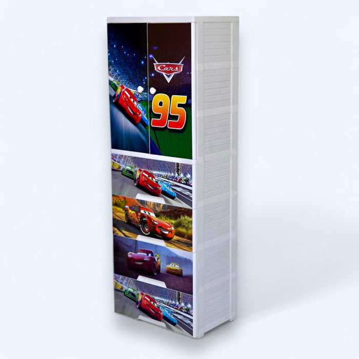 Cars Theme 7 Layer Wardrobe