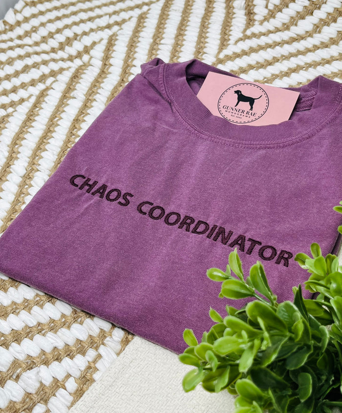 CHAOS COORDINATOR Custom Embroidered T-shirt or Sweatshirt