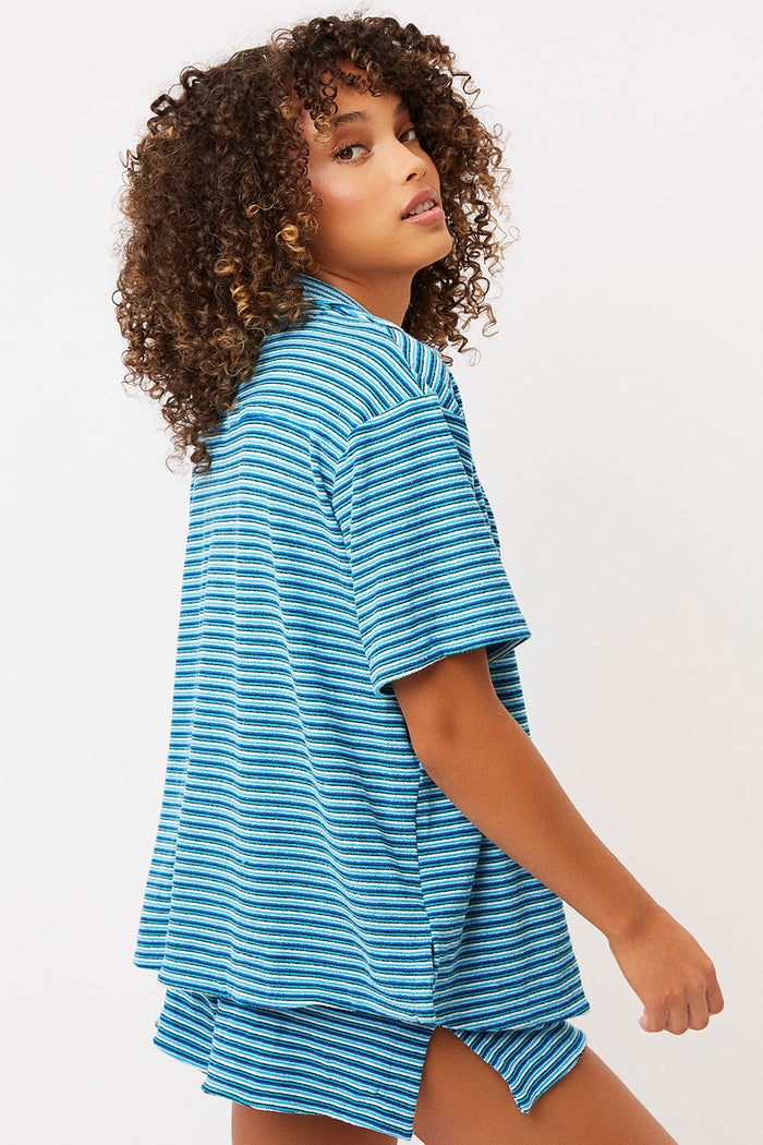 Coco Positano Stripe Terry Short