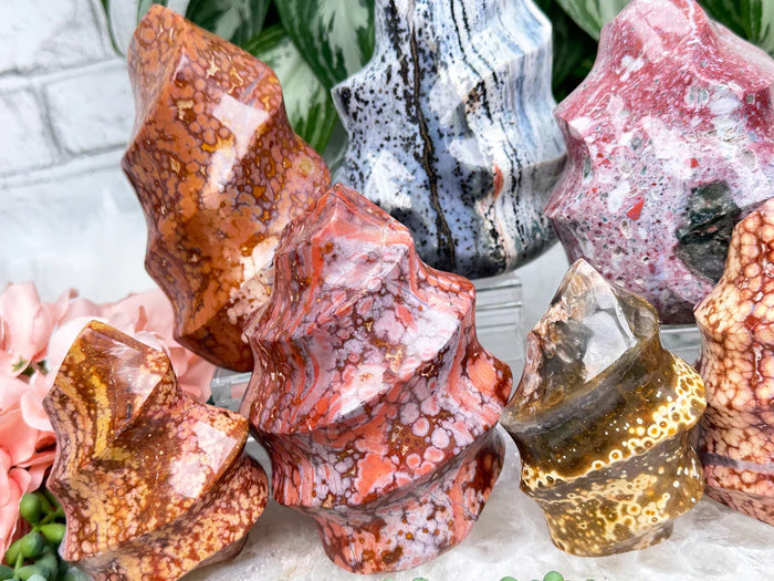 Colorful Ocean Jasper Flames