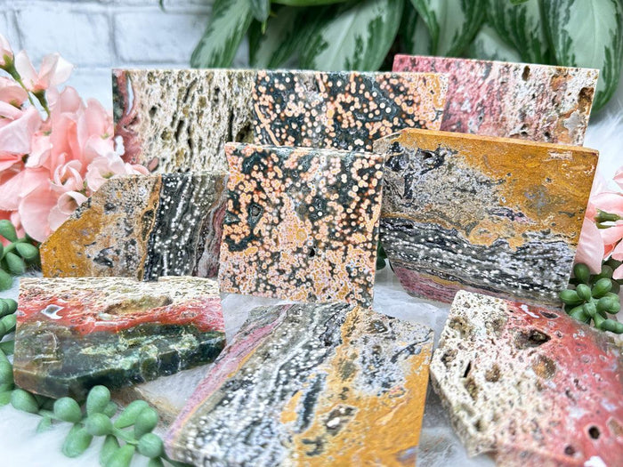 Colorful Ocean Jasper Slices