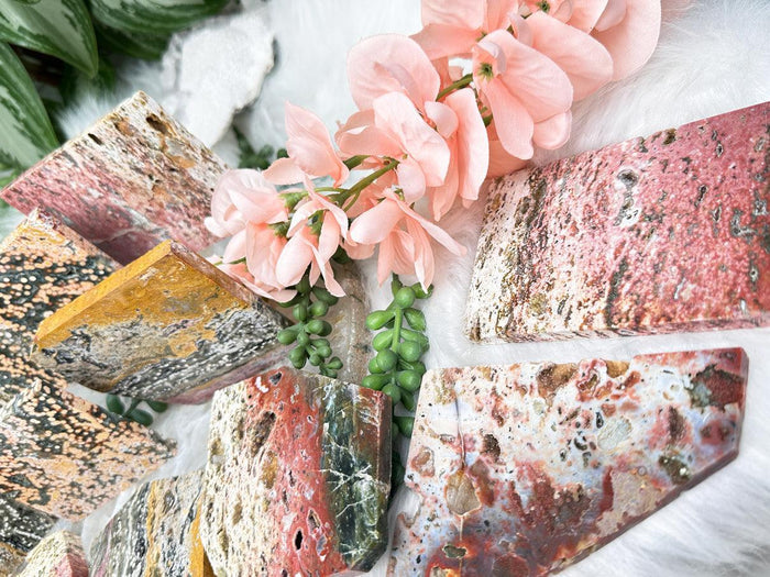 Colorful Ocean Jasper Slices