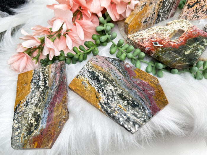 Colorful Ocean Jasper Slices