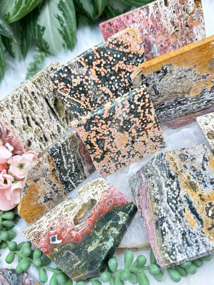 Colorful Ocean Jasper Slices