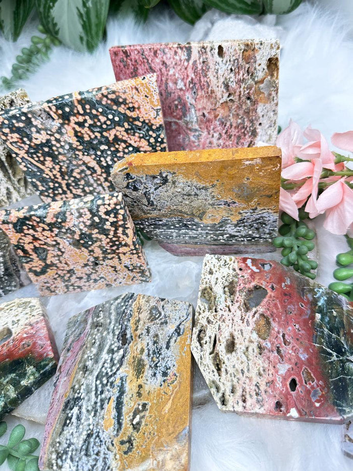 Colorful Ocean Jasper Slices