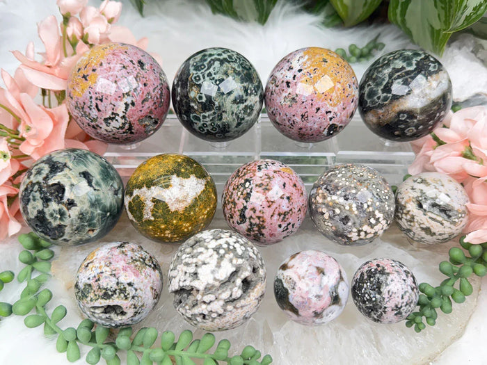Colorful Ocean Jasper Spheres