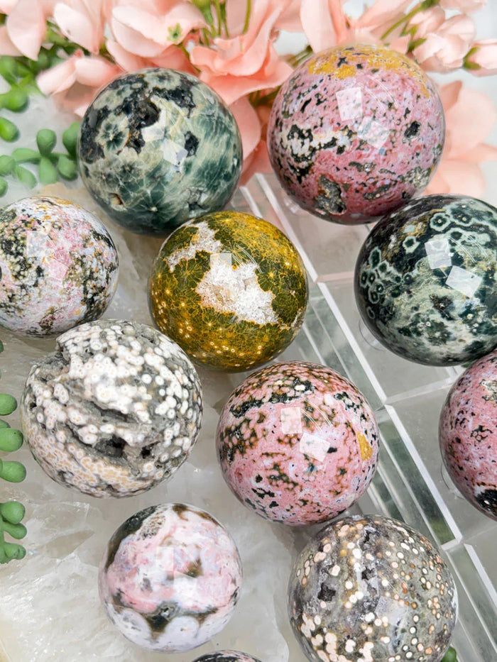 Colorful Ocean Jasper Spheres