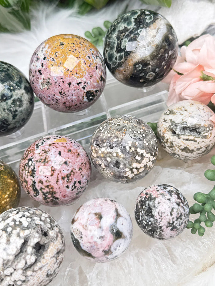 Colorful Ocean Jasper Spheres