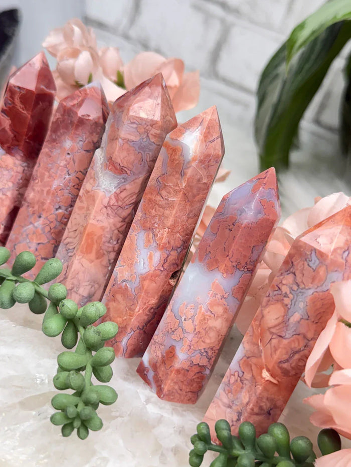 Cotton Candy Agate Points