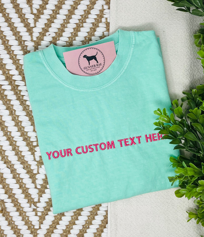 CREATE YOUR OWN Custom Embroidered T-shirt or Sweatshirt
