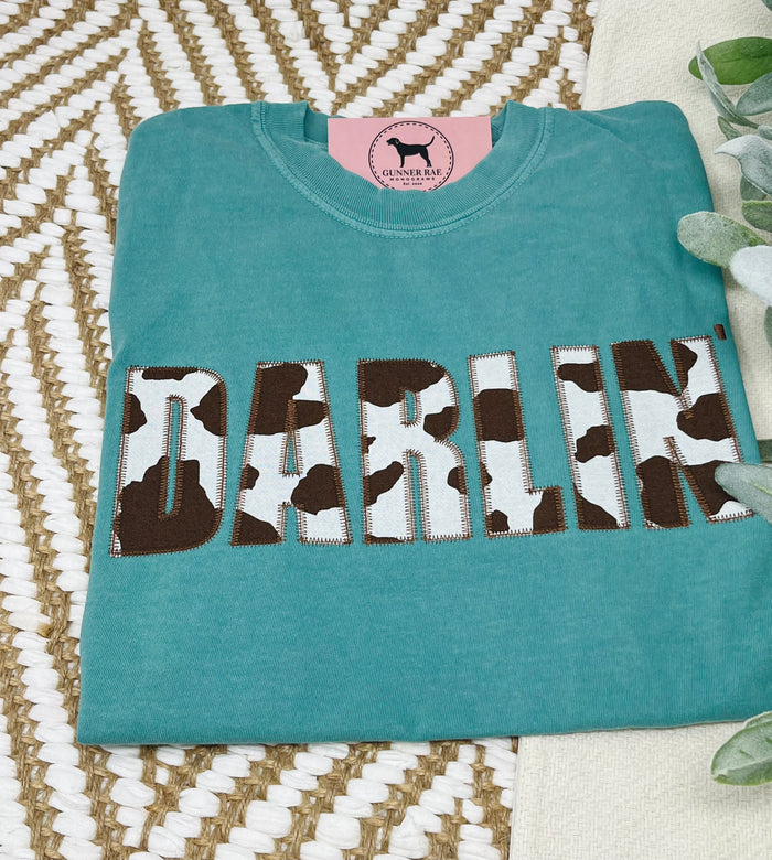 DARLIN' Applique Embroidered T-shirt or Sweatshirt