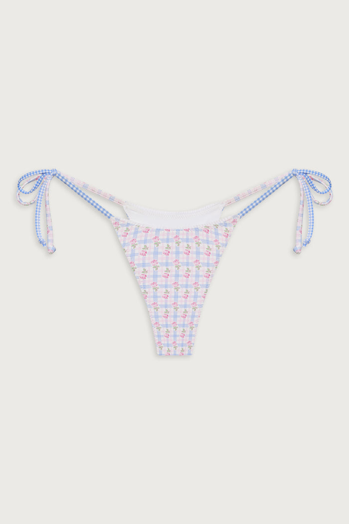 Divine skimpy floral bikini bottom rose picnic ruffle