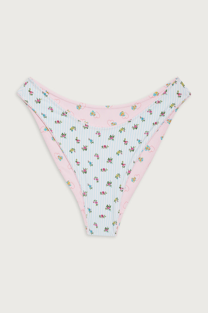 Dove reversible classic bikini bottom sweetheart stripe