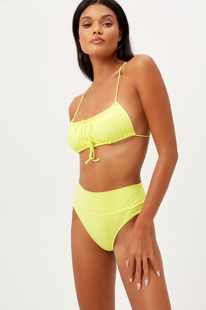 Dreamy Lemonade High Waist Cheeky Bottom