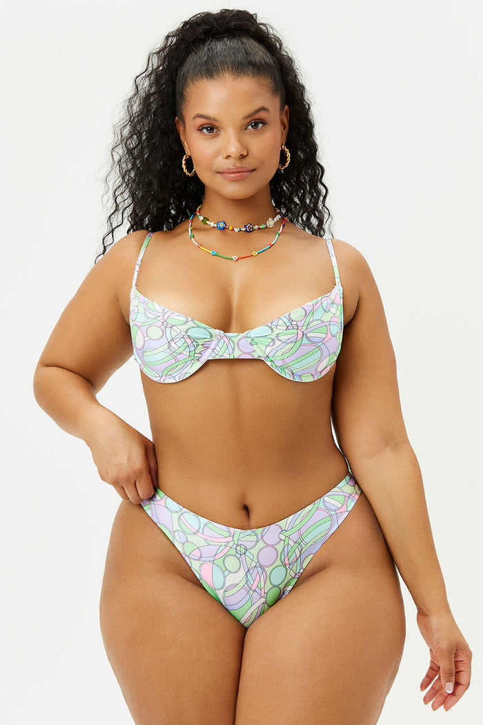 Enzo Vortex Cheeky Bikini Bottom Extended