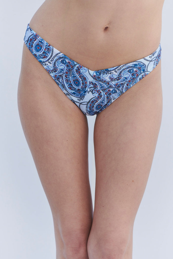 Enzo Shine Cheeky Bikini Bottom Paradiso Paisley