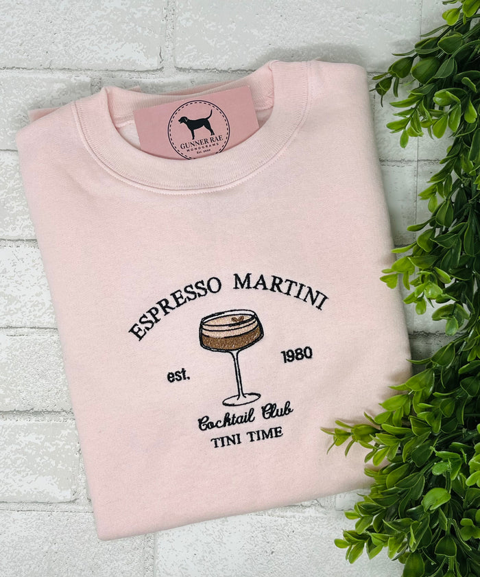 ESPRESSO MARTINI COCKTAIL CLUB Embroidered T-shirt or Sweatshirt