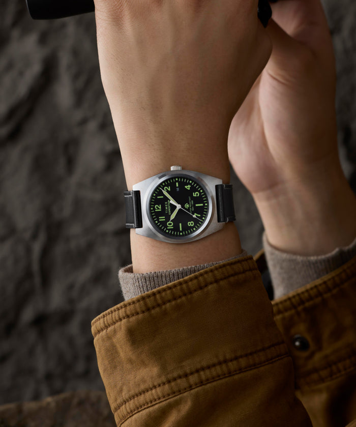 TW2Y30700 Expedition® Capstone 39mm Eco-Friendly Leather Strap Watch  Primary Wrist Image
