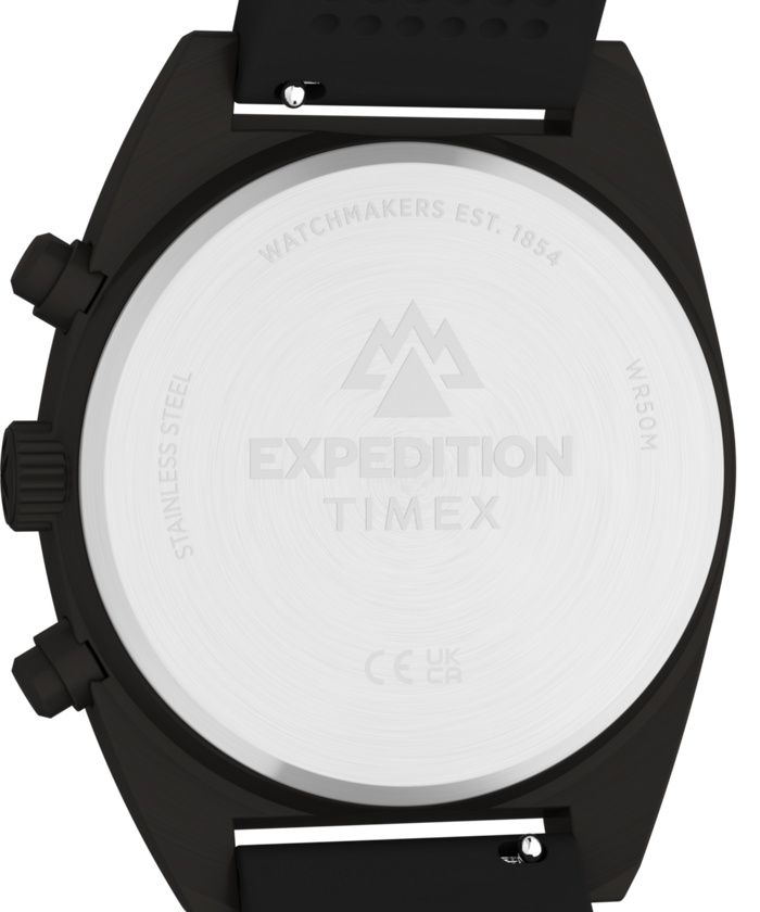 TW2Y61000 Expedition® Capstone Chronograph 41mm Silicone Strap Watch Caseback Image