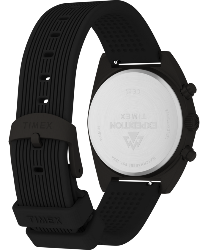 TW2Y61000 Expedition® Capstone Chronograph 41mm Silicone Strap Watch Caseback with Attachment Image