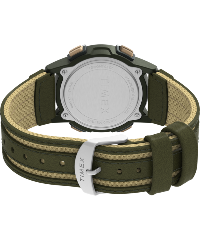 TW4B30300 Expedition CAT5 40mm Leather and Fabric Strap Watch Caseback with Attachment Image
