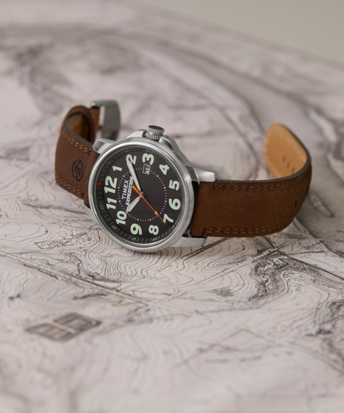 T44921 Expedition Metal Field 40mm Leather Strap Watch Campaign Key Silhouettes (Beauty shots) Image