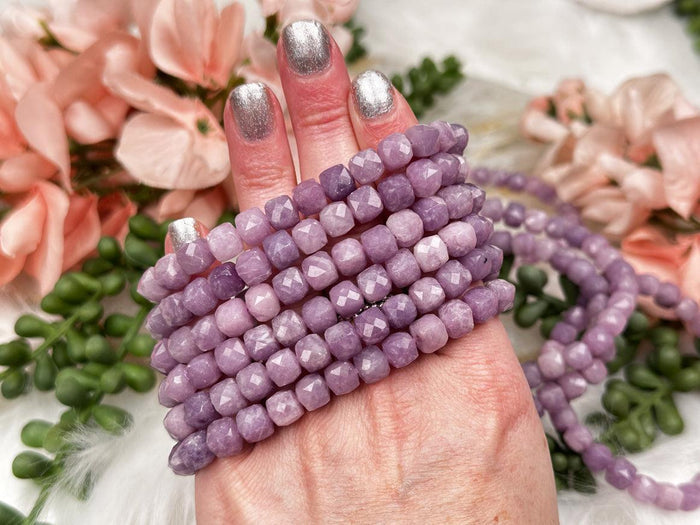 faceted-cube-lepidolite-bracelets
