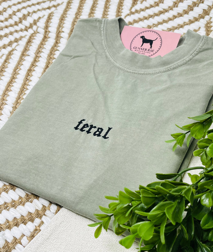 FERAL Custom Embroidered T-shirt or Sweatshirt