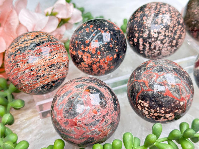 fire-calcite-spheres