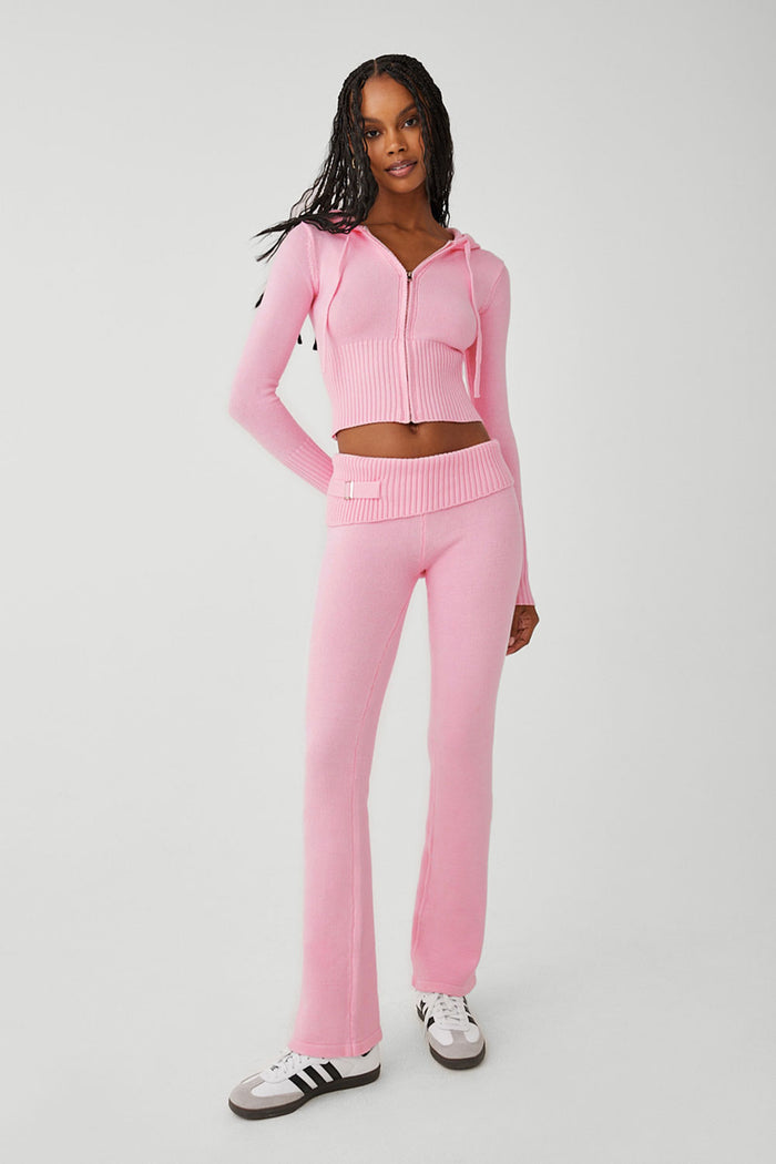 Fleur Cloud Knit Low Rise Pant Valentine Pink